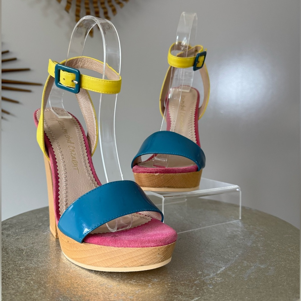 Jean-Michel Cazabat - Multicolor Wooden Platform Sandals